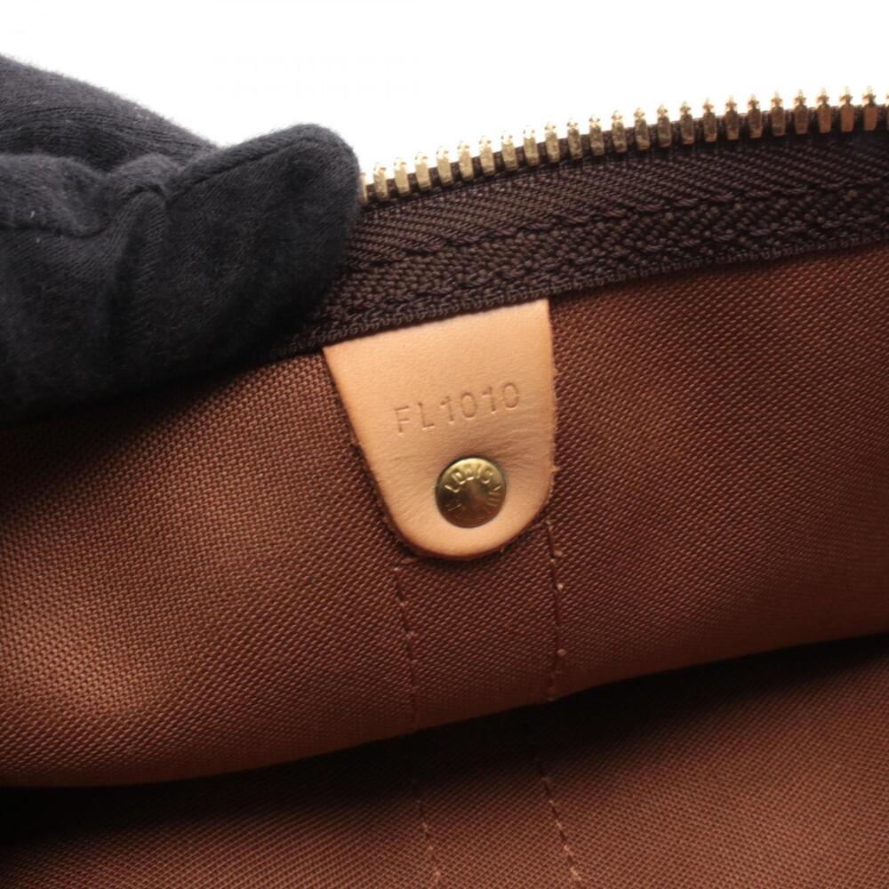 LOUIS VUITTON Authentic Brown Monogram Leather Keepall 55 Boston Bag - Picture 5 of 10